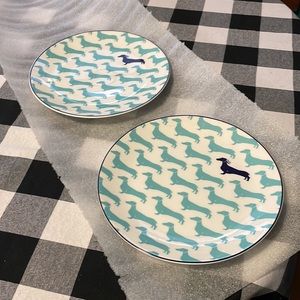 Kate Spade Lenox dachshund 9 inch plates